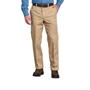 NWT Genuine Dickies Men's Regular Fit Flat Front Pants Beige